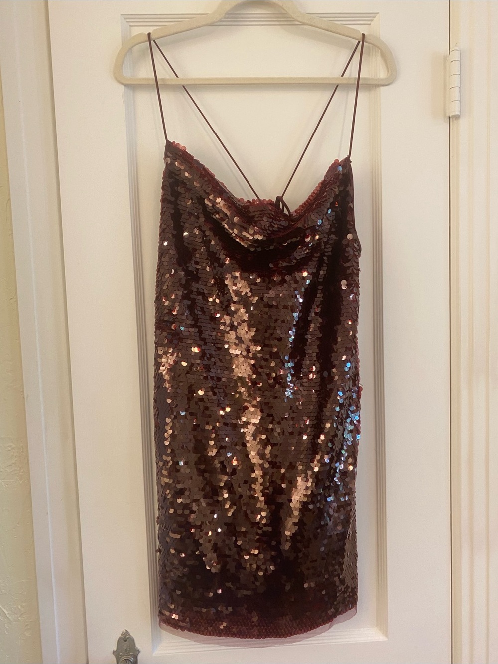 wild fable Rose Gold Sequin Mini Dress